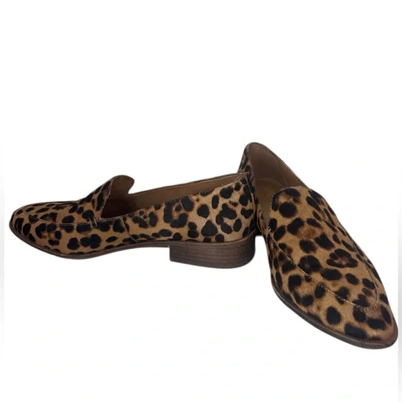 MADEWELL The Frances Loafer in Leopard Calf Hair pointy toe flat slight heel - Picture 8 of 8